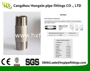 중국 전체 커플링 npt 수컷 b16.11 a105 니플 pe npt 탄소강 파이프 니플 협력 업체