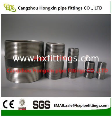1/4-4stainless steel threaded pipe nipples running nipple with NPT/BSP thread