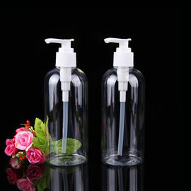 300ML 타원형 투명 플라스틱 비누 디스펜서 펌프 병 (흰색 플라스틱 뚜껑 포함) 협력 업체